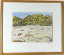 FRAMED RON BENNER WATERCOLOUR