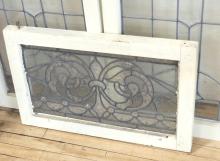 THREE ANTIQUE LEAD GLASS WINDOWS