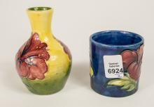 2 MOORCROFT CABINET VASES