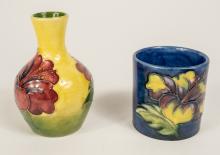 2 MOORCROFT CABINET VASES