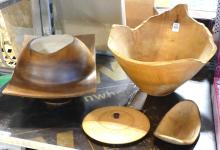 FOUR LIVE EDGE BOWLS