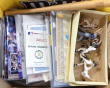 BASEBALL EPHEMERA, FIGURINES AND BAT