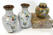 FIVE PIECES OF CHINESE CLOISONNE