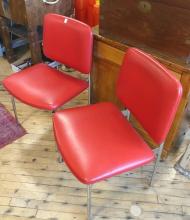 PAIR OF MCM CHROME CHAIRS