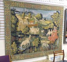 LARGE FRENCH AUBUSSON WALL TAPESTRY