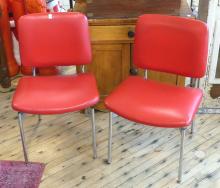 PAIR OF MCM CHROME CHAIRS