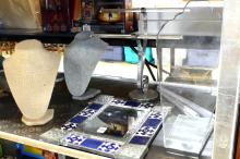 JEWELLERY STANDS, RING SIZERS AND MIRROR