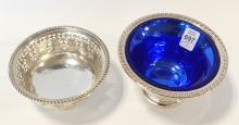TWO STERLING CONDIMENT BOWLS
