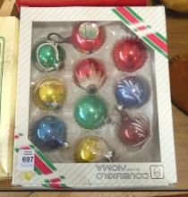 FOUR BOXES OF MERCURY GLASS BULBS