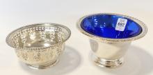 TWO STERLING CONDIMENT BOWLS