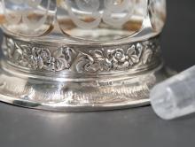 STERLING AND CRYSTAL DECANTER