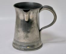 PEWTER SPOUTED QUART