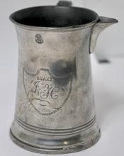 PEWTER SPOUTED QUART