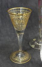 CRYSTAL VASES AND WINE GLASS