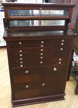 ANTIQUE MAHOGANY DENTAL CABINET