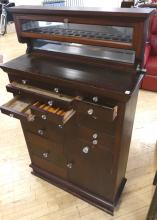 ANTIQUE MAHOGANY DENTAL CABINET