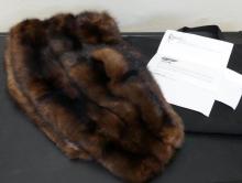 WOOL COAT AND FUR STOLE