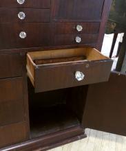 ANTIQUE MAHOGANY DENTAL CABINET