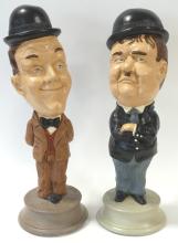 "LAUREL AND HARDY" CERAMIC SCULPTURES AND DVD