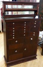 ANTIQUE MAHOGANY DENTAL CABINET