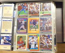 BOX AND BINDER OF BASEBALL CARDS