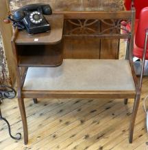 GOSSIP BENCH AND TELEPHONE