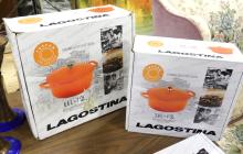 THREE PIECES OF LAGOSTINA COOKWARE