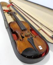 ANTIQUE VIOLIN WITH BOWS