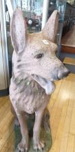 LARGE CEMENT "GERMAN SHEPHERD" GARDEN SCULPTURE