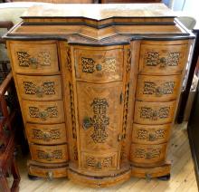 SATINWOOD CONSOLE CABINET