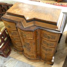 SATINWOOD CONSOLE CABINET