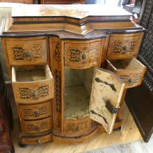 SATINWOOD CONSOLE CABINET