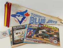 PENNANTS, MAGAZINES AND CARD