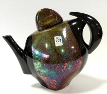 ARTISAN MODERNIST POTTERY TEAPOT