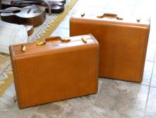 TWO VINTAGE SUITCASES