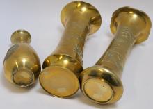 JAPANESE BRASS VASES