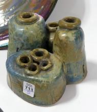 FIVE PIECES OF ARTISAN POTTERY