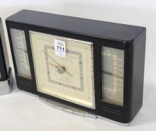 TWO ART DECO DESK TOP BAROMETERS