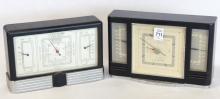 TWO ART DECO DESK TOP BAROMETERS