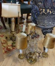 FOUR VINTAGE TABLE LAMPS