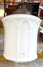 MILK GLASS LIGHT FIXTURE