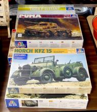 FIVE MODEL KITS