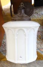 MILK GLASS LIGHT FIXTURE