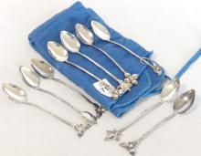 NINE BOB FORD SILVER COFFEE SPOONS