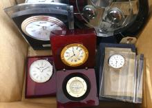 BOX LOT OF CLOCKS