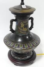 CHINESE BRONZE TABLE LAMP