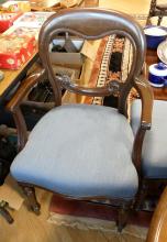 VICTORIAN MAHOGANY "BALLOON BACK" DINING CHAIRS