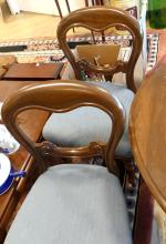 VICTORIAN MAHOGANY "BALLOON BACK" DINING CHAIRS