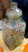 LARGE ART GLASS JAR