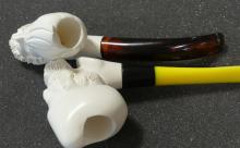 TWO MEERSCHAUM PIPES